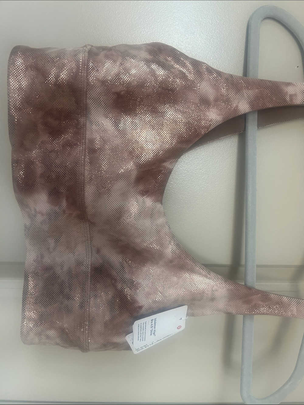 lululemon athletica Metallic Rose-Tone Tie-Dye Sports Bra - Picture 4 of 8